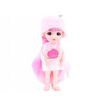 Malá ružová bábika – prívesok na kľúče  (Broskyňa)